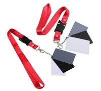 DOITOOL 2pcs White Balance Grey Cards Photography Card Set with Acrylic Material and Neck Lanyard Strap for Accurate Exposure and Lightweight Use with Digital Cameras