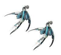 DOITOOL 2pcs Women Alloy Brooch Pin with Creative Painted Swallow Design, Fine Workmanship and Elegant Decoration, Accessory for Casual or Formal Wear Random Color