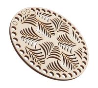 DOITOOL 2Pcs Wooden Crochet Basket Base for DIY Round Knitting Bags and Craft Storage Classic Shaping Round Craft Base for Handmade Bag Bottom