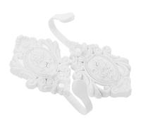 DOITOOL 2Pcs Zinc Alloy Vintage Hooks Rose Flower Pattern Curtain Holders with Hard Durability Classical European Style for Hotel Villas