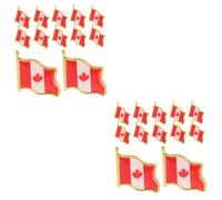 DOITOOL 2sets 25pcs Canada Flag Brooch Pins for Men Women Decorative Canada Badge Travel Party Accessories Easy to Use Secure Fastening Lightweight Wear Resistant Design 25pcs*2