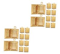 DOITOOL 2sets Bible Shaped Charms for DIY Jewelry Making Unique Pendants for Bracelets and Necklaces Creative Accessories for Crafts 10pcs*2