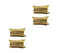 DOITOOL 2sets Brass Key Pendant DIY Carved Dragon Phoenix Coffin Keychain Ornaments Vintage Design for Bags Accessories Unique for Craft Enthusiasts 2pcs*2