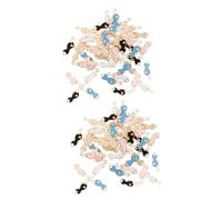 DOITOOL 2sets Cat Shaped Charm Pendants for DIY Jewelry Making Handmade Enamel Decorations White Pink Black and Blue for Bracelets and Necklaces Fun and Accessories for Craft 40pcs*2