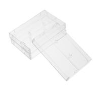 DOITOOL 3 Pack Transparent Plastic Cassette Tape Boxes 4.33X2.76X0.63In Empty Tape Storage Cases Durable Scratch-Resistant Holder for Audio Cassette Protection