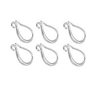 DOITOOL 3 Pair White Gold Earring Hooks Durable DIY Earring Making Accessories for Jewelry Crafting Simple Design with Fine Workmanship for Office and Party Wear