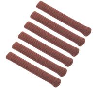 DOITOOL 3 Pairs Knitted Elastic Glasses Temple Sleeves for Sunglasses and Eyewear, Coffee Colour, Prevents Discomfort and Pressure, Anti-slip Design for Fitness and Running Activities