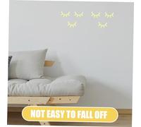 DOITOOL 3 Sheets Glow in Dark Eyelash Wall Stickers PVC Decals for Bedroom Room DIY Decoration Durable Tear Resistant Luminous Wall Decals with Easy Peel and No Residue