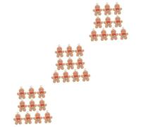 DOITOOL 30 Pcs Gingerbread Man Charms Lightweight DIY Jewelry Crafting Findings for Earrings Pendants Bracelets Unique Creative Accessories for Jewelry Making