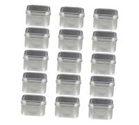 DOITOOL 30 pcs Square Metal Tins with Clear Window Lids Storage Containers for DIY Candle Making Tinplate with Sealing for Creams Balms and Craft Supplies
