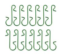DOITOOL 300 Pcs Green Mini Flower Pendant Hooks Decorative S Shape Hanging Clips for Christmas Tree Ornaments Seasonal Home Decoration
