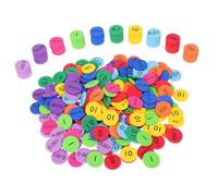 DOITOOL 300Pcs Place Value Discs Bright Colour Math Counting Discs for Ones Hundreds Early Learning Maths Counters for Number Recognition Counting Classroom Games and Reward Use