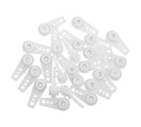 DOITOOL 30pcs Ceiling Curtain Track Glider Roller Hooks with Dual Wheel Plastic Carriers for Smooth Operation and High Load Capacity, for Noise-Sensitive Settings and Narrow Passages