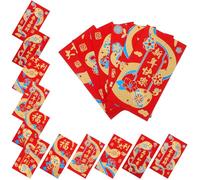 DOITOOL 30PCS Chinese Year Envelopes Red Packets Snake Year Cash Holders Traditional Lunar Festival Money Bags for Spring Celebration with Festive Paper Design
