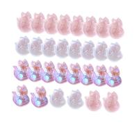 DOITOOL 30pcs DIY Jewelry Fox Shaped Pendant Charms for Necklace Earrings Bracelet Making Craft Supplies with Light Blue Light Pink and Ab Color, Jewelry Making Accessories for Adults
