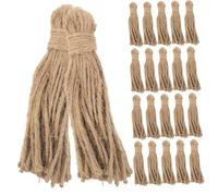 DOITOOL 30PCS Natural Jute Tassels for Rustic Garland Decorations DIY Crafting Twine String for Wood Bead Projects Christmas Wreaths and Seasonal Home Decor Accents