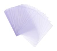 DOITOOL 30pcs Plastic Card Holders for B6 Size with Hard Plastic Material and Three Sides Heat-Sealed Wrinkle Resistant Card Protectors for Organizing at Homes and Offices
