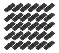 DOITOOL 30pcs Plastic Flat Tube Connector Two-Way Pipe Fitting for Furniture Square Tubing 10x20mm, Dual-Connector Flat Square Tube Adapter for Home and Office Cabinet Organization