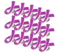 DOITOOL 30pcs Purple Ribbon Brooch Pin Zinc Alloy Small and Cute Anti-violence Will Not Fade Easily for Charity and Special Activities