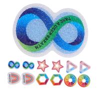 DOITOOL 30pcs Textured Calm Phone Back Stickers with Strong Adhesion for Anxiety Relief Colored Sensory Decals for DIY Craft Suitable for Adults