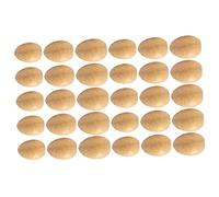 DOITOOL 30pcs Unfinished Wooden Easter Eggs for Crafts Smooth Blank Surfaces for Painting and Decorating Small Medium Large DIY Easter Decorations for Basket Filling and Party Props