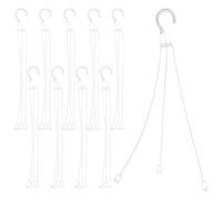 DOITOOL 30pcs White Plastic Hanging Flower Pot Hooks for Decorative Hanging Baskets and Plants Sturdy Pot Hanger with Design for Terraces and Balconies
