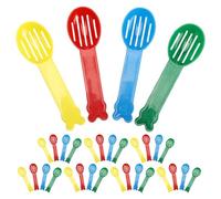 DOITOOL 32pcs Plastic Small Animal Poop Scooper Set - Hamster, Gerbil, Chinchilla Cage Cleaning Tool with Sifter - Multi-color Bathing Sand Shovel for Small Pet Hygiene