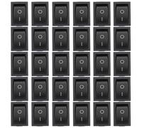 DOITOOL 35pcs Pin Rocker Toggle Switch 250vac 6a Plastic and Copper Construction Heat Resistant Acid Resistant Power off Switch for Electrical Engineering Applications