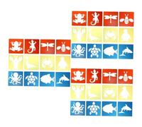 DOITOOL 36 pcs Animal Painting Drawing Stencils Reusable Plastic Hollow Out Templates for Childrens Creativity and DIY Art and Safe PP Material Ocean Creatures Insects Designs