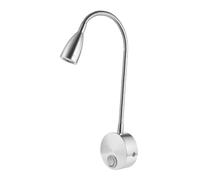 DOITOOL 360 Degree Rotating Led Wall Lamp with Warm White Light, Adjustable Gooseneck Bedside Reading Light, White Switch Wall Mounted Headboard Sconce for Bedroom