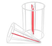 DOITOOL 3d Cylinder and Cone Geometry Models with Metal Frame, Rotating Solid Shapes Teaching Set for Volume and Surface Area, 8x12cm Cylinder Cone Math Tools for Elementary School