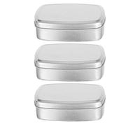 DOITOOL 3pcs Aluminum Soap Boxes with Lids 100ml Handmade Portable Soap Holder Organizers to Protect from Dirt for Bathroom and Travel Storage