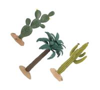 DOITOOL 3pcs Artificial Cactus Plants Faux Succulents Realistic Miniature Landscape Decoration for Office Home Fish Tank Reptile Terrarium Ornament with Detailed Desert Style