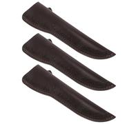 DOITOOL 3pcs Bone Knife Sheath Coffee Pu Leather Protective Cover