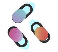 DOITOOL 3pcs Camera Privacy Covers with Gradient Color, Universal Lens Caps Protective Covers for Phone, Tablet and Laptop Webcam Privacy Protector
