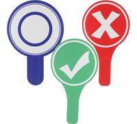 DOITOOL 3pcs Classroom Voting Paddles Set Yes No True False Signs, 20x30cm Single-sided Foam Handheld Boards for Student Interaction and Teacher Event Supplies