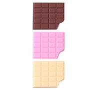 DOITOOL 3pcs Creative Chocolate-shaped Notepad Lightweight Decorative Desk Item Assorted Color Pvc Paper Fun Memo Pads for On-the-go Use and Gifting