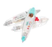 DOITOOL 3pcs Cute Press Tape Decorative Correction Tape Plastic Practical Convenient Hand Account Planners Adorable Style