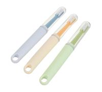 DOITOOL 3pcs Dual-Head Pet Toothbrush for Cats and Puppies with Soft TPR Bristles, Abs Handle, Gentle Brushing, Reducing Bad Breath, Portable Design for Home Use and Travel