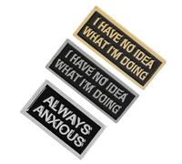 DOITOOL 3pcs English Fonts Badge Enamel Brooch Creative Stylish Alloy Lightweight Brooch Pin for Clothing and Bag Decoration Unique Letter Design Assorted style