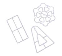 DOITOOL 3pcs Ferris Wheel Shape Biscuit Cookie Cutters Set for Baking and DIY, Plastic Material Creative Lovely Design, for Home Baking and Fondant Mould