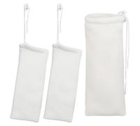 DOITOOL 3pcs Fish Tank Filter Bag Set for Aquarium Water Change, White Polyester Filter Blanket with Sturdy Structure Design and Good Permeability, Biological Filtration Tool