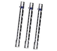 DOITOOL 3pcs Fixed Sewing Rulers for Button Positioning and Margin Measuring Aluminum and Plastic DIY Craft Tools Metric Scales Compact Parallel Line Guide for Handmade Random Color