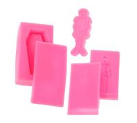 DOITOOL 3Pcs Halloween Skeleton Silicone Mold Flexible DIY Resin Keychain Craft Molds with Detailed Human Skull Coffin Design for Epoxy Resin and Candy Making