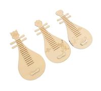 DOITOOL 3pcs Lute DIY Wooden Musical Instrument Creative Chinese Style Craft Safe Durable for Family Fun Performance Props