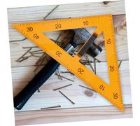 DOITOOL 3pcs Magnetic Teaching Triangle Ruler Yellow Plastic Geometry Drawing Tool with Detachable Handle for Classroom Demonstrations and Math Science Engineering Education