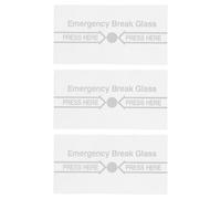 DOITOOL 3pcs Manual Fire Alarm Glass Panel: Break Glass Safety Switch Replacement Cover - Emergency Alarm Panel For Schools Hotels And Stores