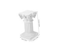 DOITOOL 3pcs Mini Resin Roman Pillar Stands Greek Columns Candle Holders for Wedding Table Decoration Dollhouse Ornament and Elegant Home Display with Classic Antique Style