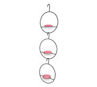 DOITOOL 3pcs Modern Hanging Hummingbird Feeder with Hook Design for Outdoor Garden Multifunctional Water and Food Feeding Tool Elegant Decorative Bird Feeder for Backyard