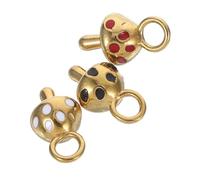 DOITOOL 3pcs Mushroom Pendant Charm - Unique Mushroom Jewelry Charm Stainless Steel Beads for DIY Crafts Everyday Wear and Special Occasions